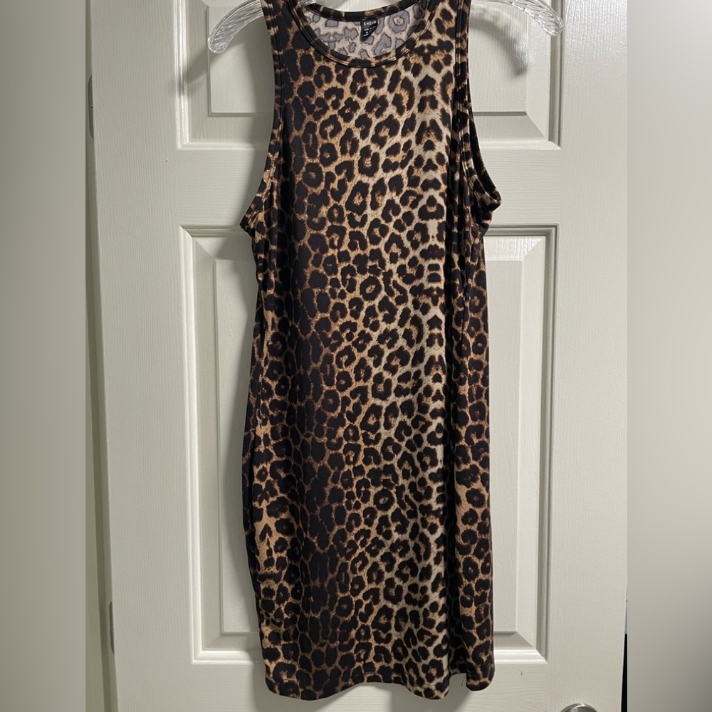 Shein Leopard Print Sleeveless Dress